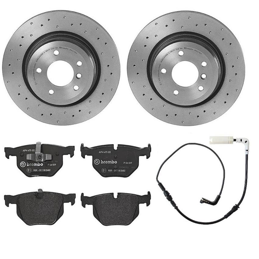 Brembo Brakes Kit - Pads and Rotors Rear (336mm) (Xtra) (Low-Met)